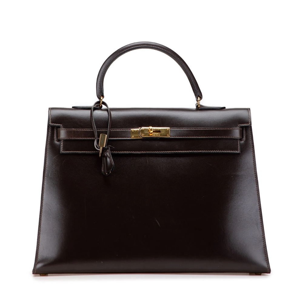 1997 Box Calf Kelly Retourne 35 Satchel - Pre-Owned